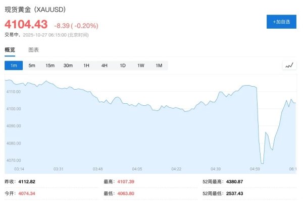 非常谋略 现货黄金重新站上4100美元